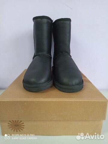 UGG Угги черные обливные классика новые