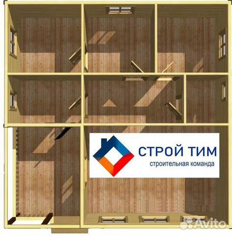 Дом из бруса 8х8, 1 этаж Дом из бруса 8х8, 1 этаж