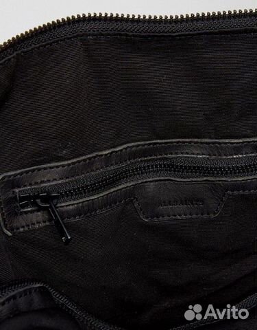 Кожаная черная сумка AllSaints мужская