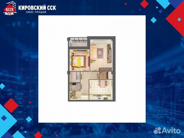 2-к квартира, 61.3 м², 20/20 эт.