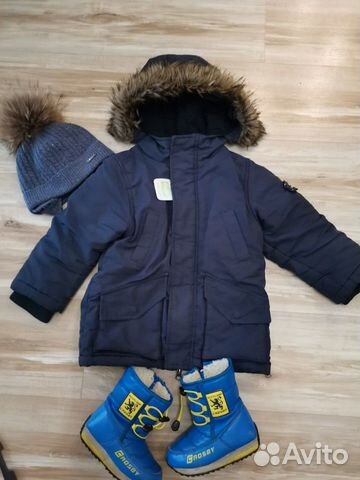 Парка Benetton сапожки/шапка