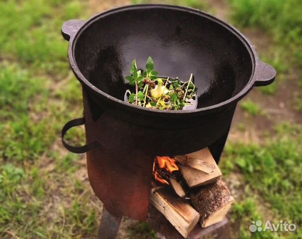 Казан Чугунный. Новый + Шумовка в подарок