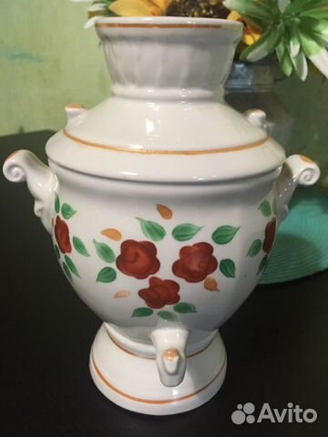 Самовар маленький фарфор Самовар маленький фарфор