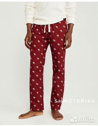 Abercrombie Fitch спорт штаны красные с лосями Abercrombie Fitch спорт штаны красные с лосями