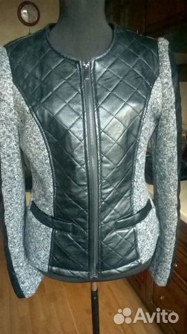 Кожаная куртка пиджак р.44-46 Кожаная куртка пиджак р.44-46