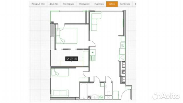 3-к квартира, 65.2 м², 15/40 эт.