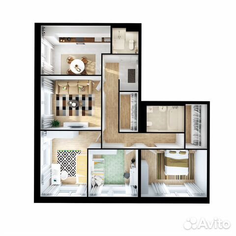 4-к квартира, 93 м², 2/15 эт. 4-к квартира, 93 м², 2/15 эт.