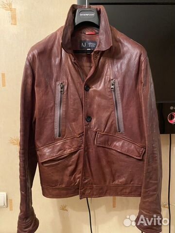 Кожаная куртка Armani jeans