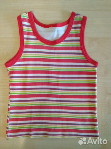 Яркая майка на девочку 1-2 года