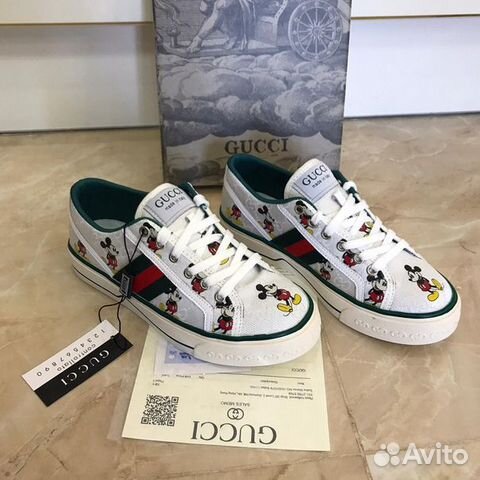 Кеды Gucci с Микки Маусом Гуччи кроссовки
