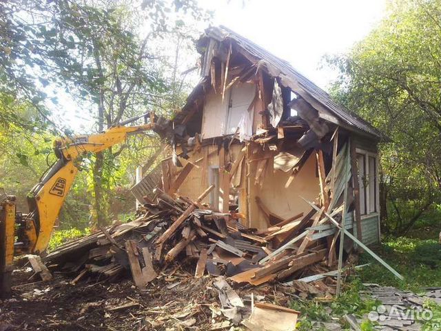 Демонтаж домов,бань,сооружений