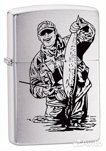 Зажигалка zippo Рыбак Серебристый Зажигалка zippo Рыбак Серебристый