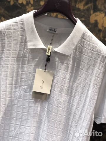 Brioni трикотажное поло белое Brioni трикотажное поло белое
