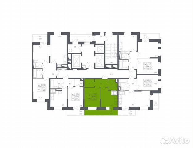 1-к квартира, 33.9 м², 3/20 эт. 1-к квартира, 33.9 м², 3/20 эт.