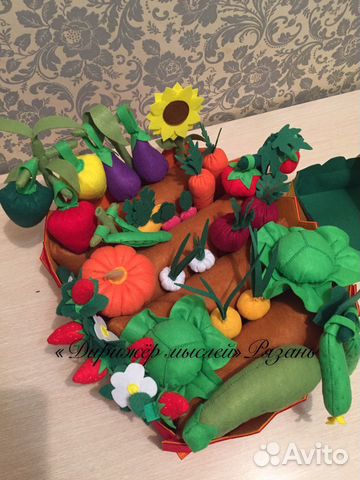 Огород из фетра