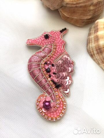 Брошь Морской конек