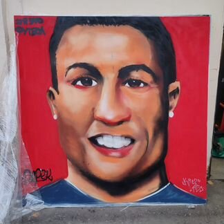 Месси, Роналду и пр. Картины граффити