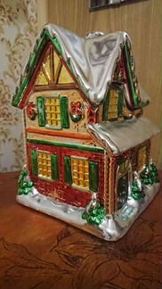Домик стеклянный новогодний