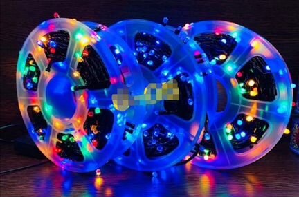 Уличная гирлянда. Нить в катушке