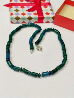 Бусы с перувианской хризоколлой