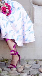 Розовые босоножки