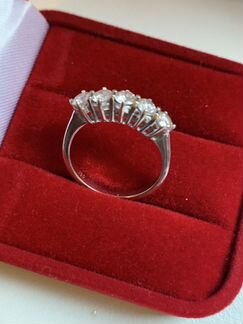 Золотое кольцо с бриллиантами 1,0ct