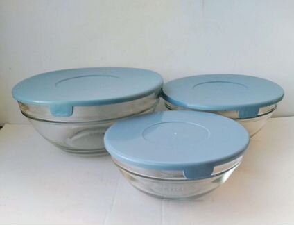 Комплект контейнеров из жаропрочного стекла