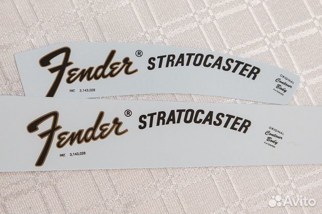 Декаль на гитару Стратокастер логотип