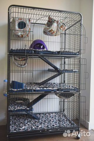 Большая клетка для шиншилл, попугая, хорька, дегу