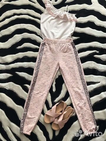 Топ + брюки + босоножки для девочки 10-11 лет