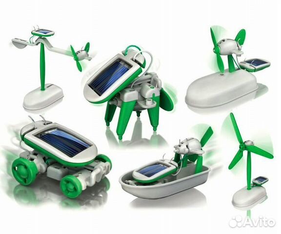 Конструктор Solar Robot Kits набор 6 в 1
