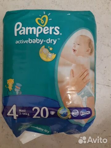 Pampers подгузники Active Baby-Dry(7-14 кг) 20шт