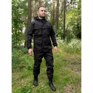 Костюм летний Горка-8 черный рип-стоп