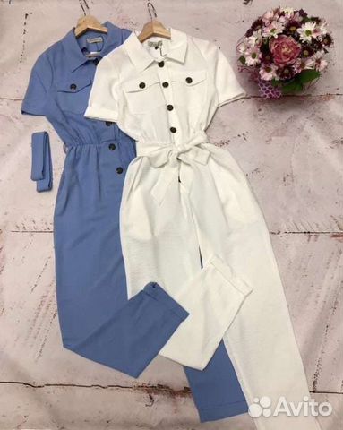 Комбез голубой