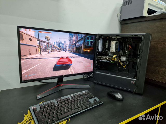 Игровой пк Ryzen 2700/RTX3060 12GB/32GB/1,25tb