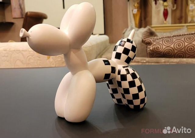 240938 Статуэтка Авторская работа Собачка в клетку