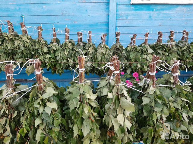 Веники свежие березовые и пихтовые