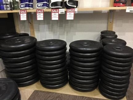 Диски 10 кг блины обрезиненные для штанг и гантеле