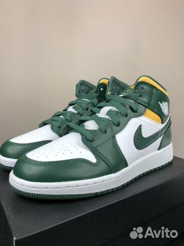 Jordan 1 Mid Sonics Green Yellow (4.5us - 35.5ру)