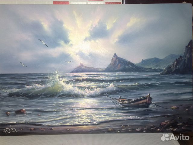 Прибой 30х40 холст масло