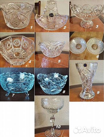 Хрустальные вазы, корзинки, конфетницы, салатницы