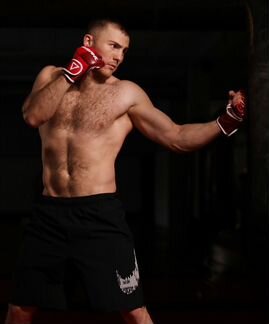 Перчатки для MMA eagle, пу, красный, L