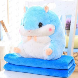 Хомяк 3 в 1 с пледом, синий