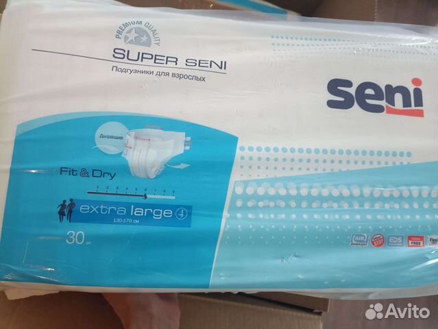 Памперсы для взрослых seni xl 4. 30шт