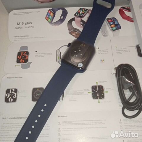 Смарт-часы m16 Plus SmartWatch синий