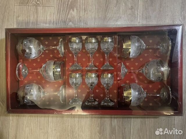 Набор фужеры и рюмки. Стекло