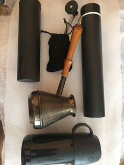 Чёрный набор для кофе