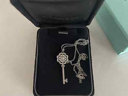 Золотой ключик Tiffany с бриллиантами оригинал