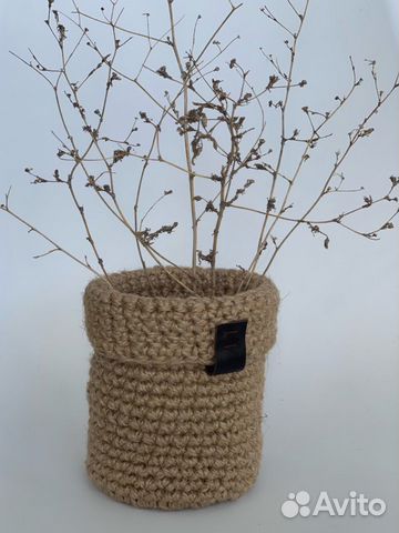 Подставка для кухонных принадлежностей джутовая