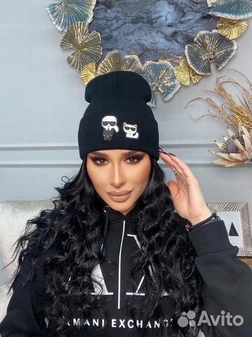 Шапка Karl lagerfeld и кот